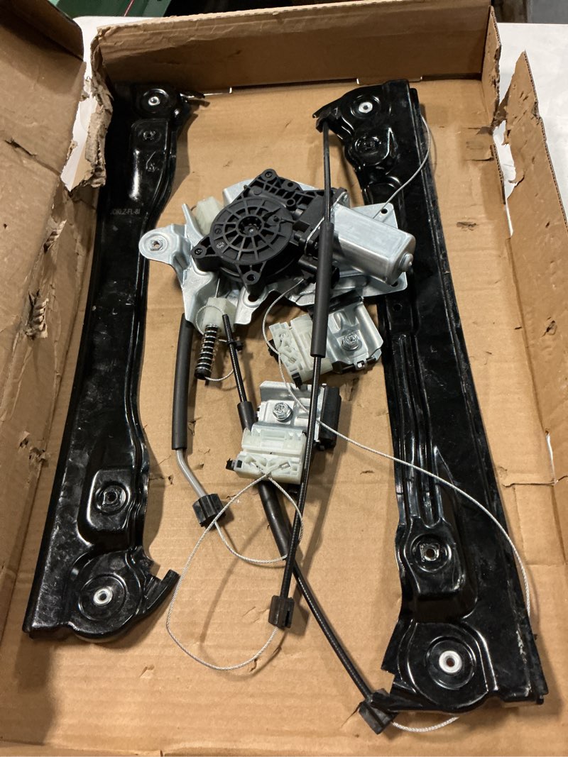Condition photo showing As Is for 751-739 Front Left Driver Side Power Window Regulator and Motor(2 Pins) Assembly Compatible with 2012-2015 Chevy Cruze,2016 Cruze Limited Replace# 95382556, 95265280, 95919259