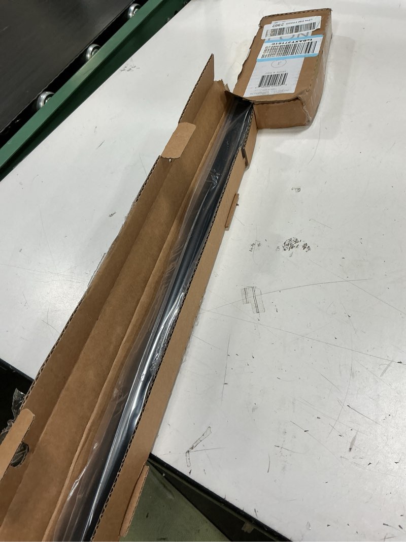 Condition photo showing New/Like New for ivilon drapery window curtain rod - end cap style design 1 inch pole. 28 to 48 inch color black