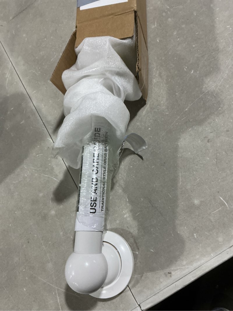 Condition photo showing Good Condition for heavy duty ada grab bar for seniors - 16/24/32 inch stainless steel with reinforced plastic base, 500lb capacity safety rail (white, 16 inch) white 16 inch