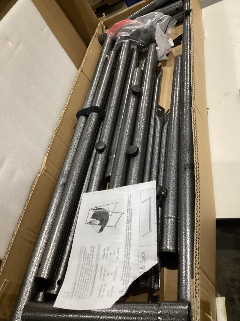 hammock chair with stand,heavy-duty thickened frosted iron pip swing frame, large size cotton canvas