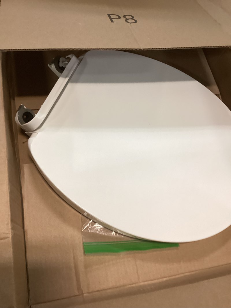 Condition photo showing As Is for American Standard 5503A00B.020 Slow Elongated Closed Front Toilet Seat, White