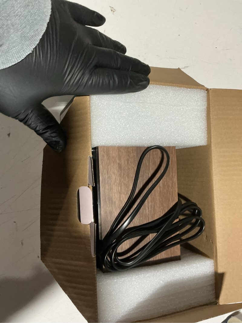 Condition photo showing New/Like New for Vintage Wooden AM FM Bluetooth Radio with 10 Watts Powerful Sound, Retro Bluetooth Speaker Radio with Softly Glowing Dial, Bass Control, Aux Input, Headphone Jack, for Home, Office, Kitchen Espresso