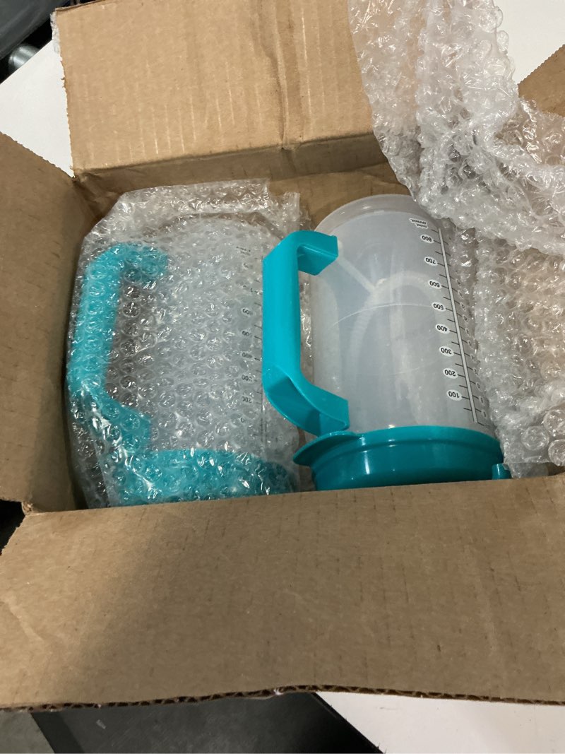 Condition photo showing Good Condition for mugs n coffee 2-pack 32 oz travel mugs – teal hospital mugs for cold drinks – double wall insulated, large handle – bpa-free, leak-resistant – includes lids and straws – made in usa teal 2