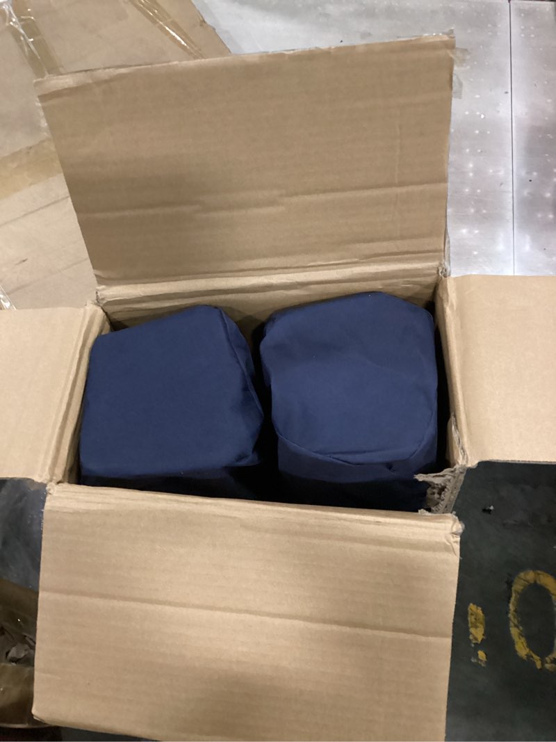 Condition photo showing New/Like New for portable camping chair 2 pack, folding outdoor chair with cup holder & side pocket for camping, hiking, picnic, beach (navy blue)