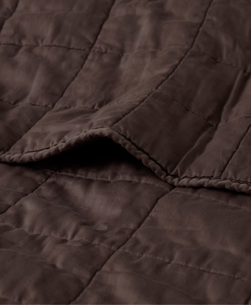 lightweight european linen box quilt, king/cal king, espresso