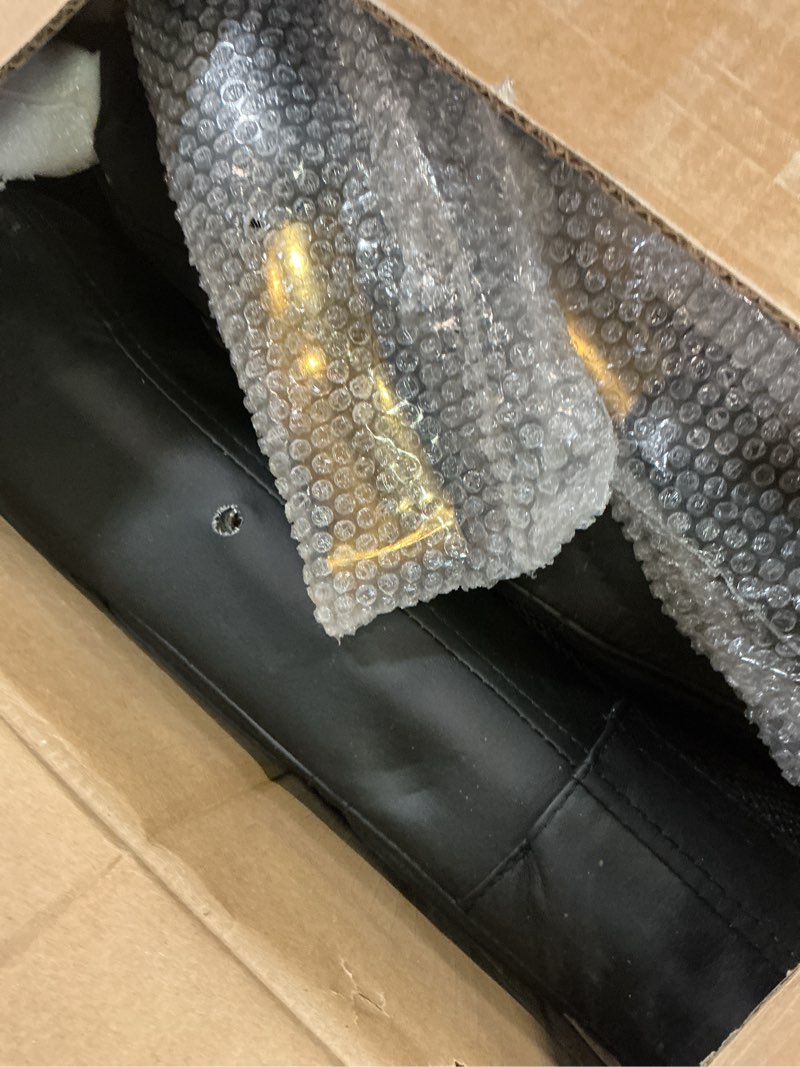 Condition photo showing As Is for Flash Furniture Whitney Mid-Back Swivel LeatherSoft Desk Chair with Wheels, Padded Seat and Armrests, Adjustable Height Padded Office Chair, Black Black Leathersoft/Gold Frame