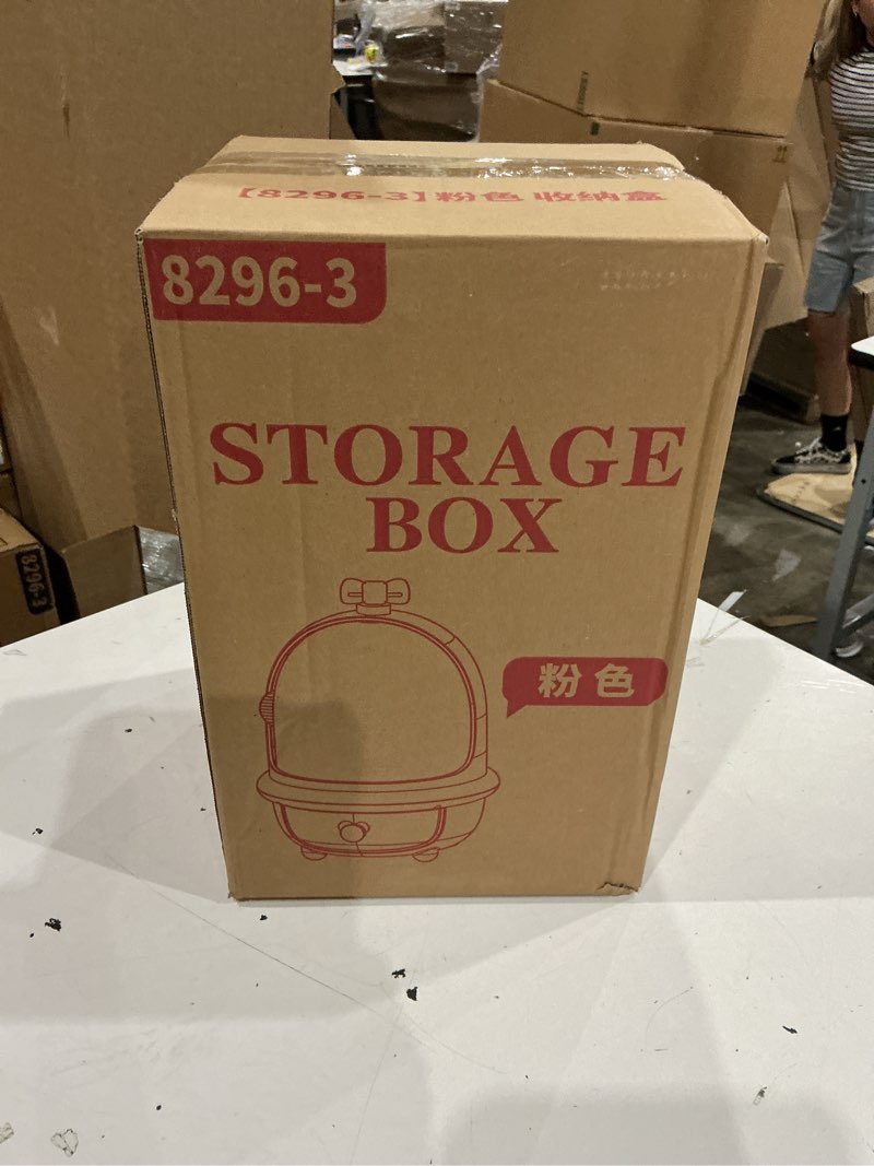 Condition photo showing New/Like New for 360° rotating cosmetic storage box,cute fashion makeup organizer with drawer,dustproof skincare display case for vanity countertop bathroom,ideal gift for women?pink?
