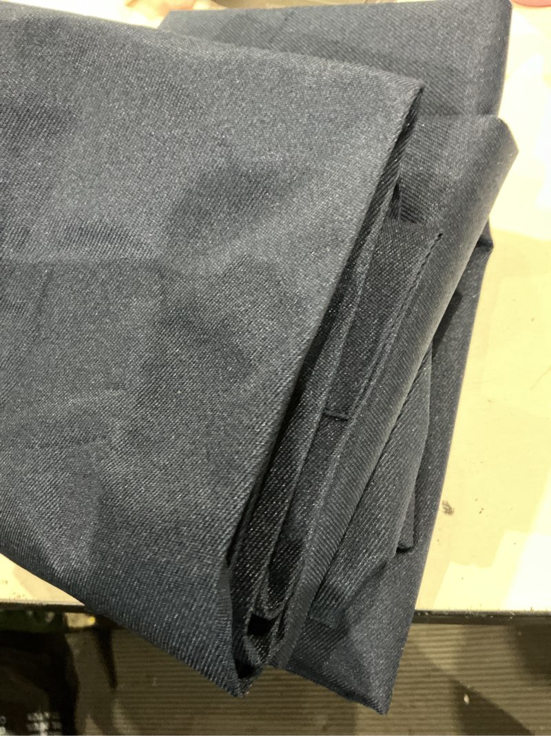 Condition photo showing As Is for mainstays dark navy solid blackout rod pocket with back tabs curtain panels 4pc set  set of 4  30  w x 63  l
