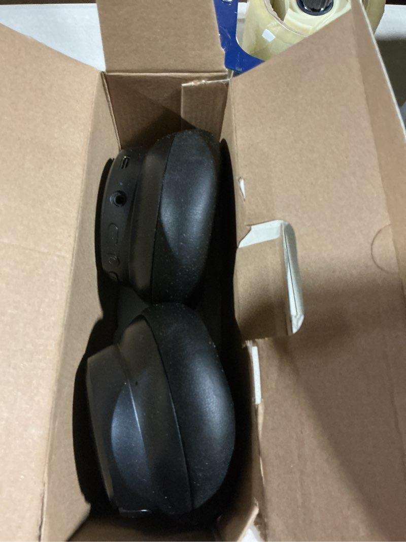 Condition photo showing As Is for beribes upgraded hybrid active noise cancelling headphones with transparent modes,70h playtime bluetooth headphones wireless bluetooth with mic, deep bass,3.5mm cable,soft-earpads,fast charging-black