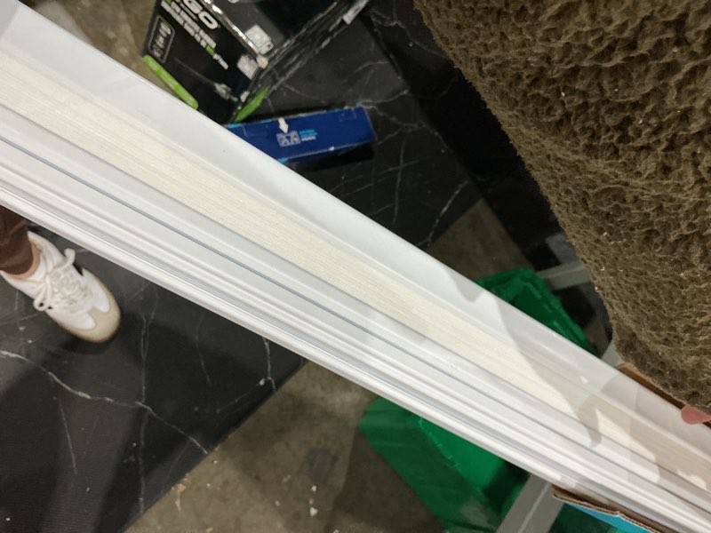 Condition photo showing As Is for levolor 60-in x 72-in snow light filtering cordless cellular shade