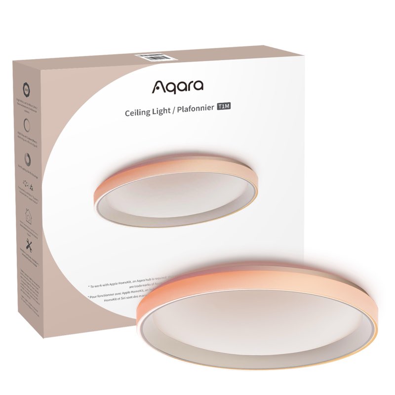 aqara led ceiling light t1m,matter over bridge,requires zigbee 3.0 hub,rgb+ic with gradient effects 