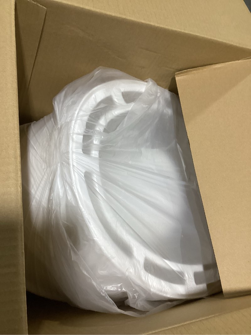 Condition photo showing As Is for thetford rv toilet aqua-magic® vi low  white  with sloclose™ seat and cover - 31833