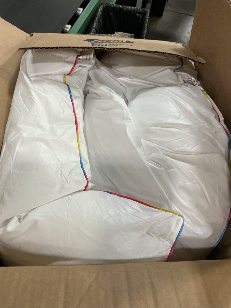 Condition photo showing As Is for lebo 26 x 26 outdoor waterproof pillow inserts - tpu coated, soft fluffy down alternative decorative pillows for patio couch sofa - white, pack of 2 26x26 inch (pack of 2)