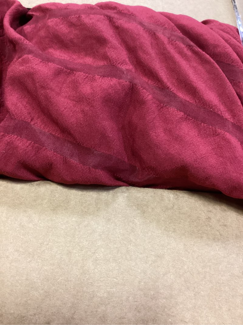 Condition photo showing As Is for hymokege burgundy california king comforter set seersucker 7 pieces, all season luxury bed in a bag for bedroom, bedding set with comforters, sheets, pillowcases & shams cal king(104"x96") burgundy