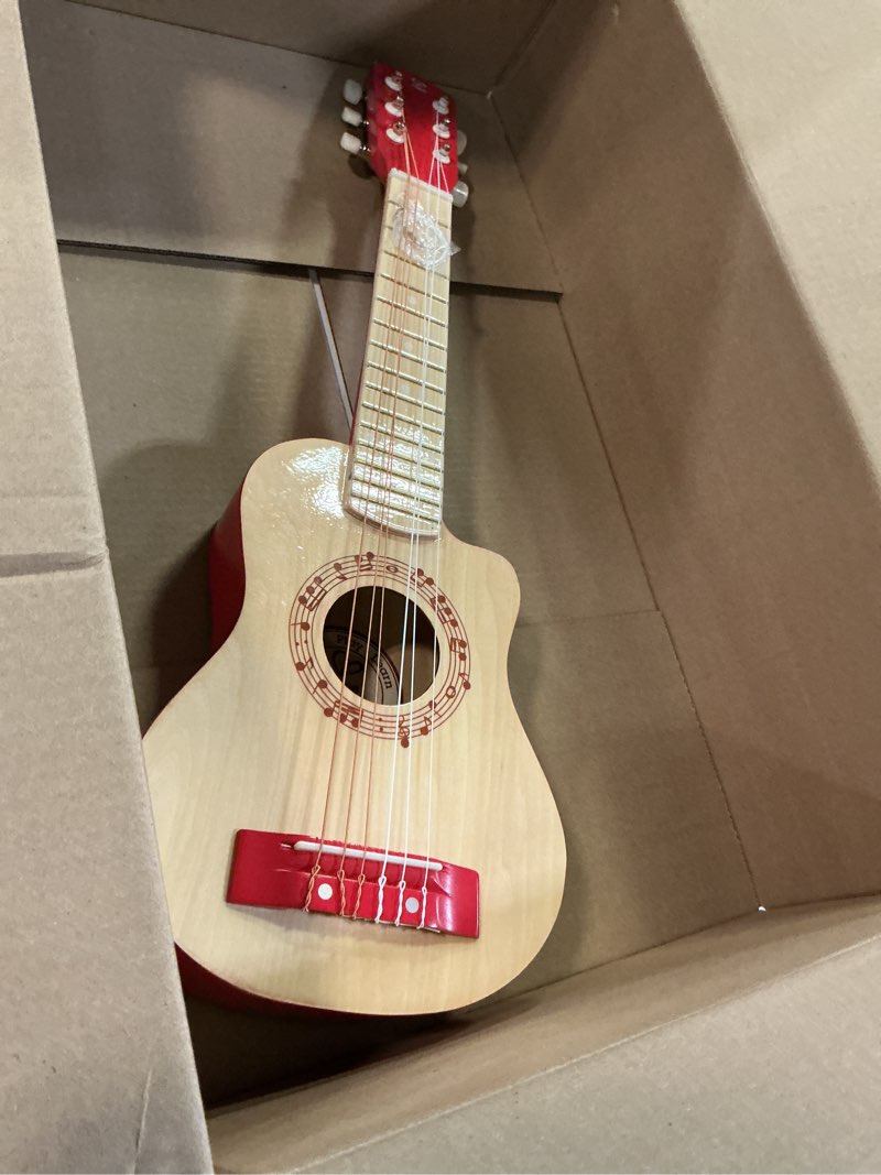 Condition photo showing Good Condition for hape kid's flame first musical guitar| 26 inch musical instrument with vibrant sound and tunable nylon strings, red
