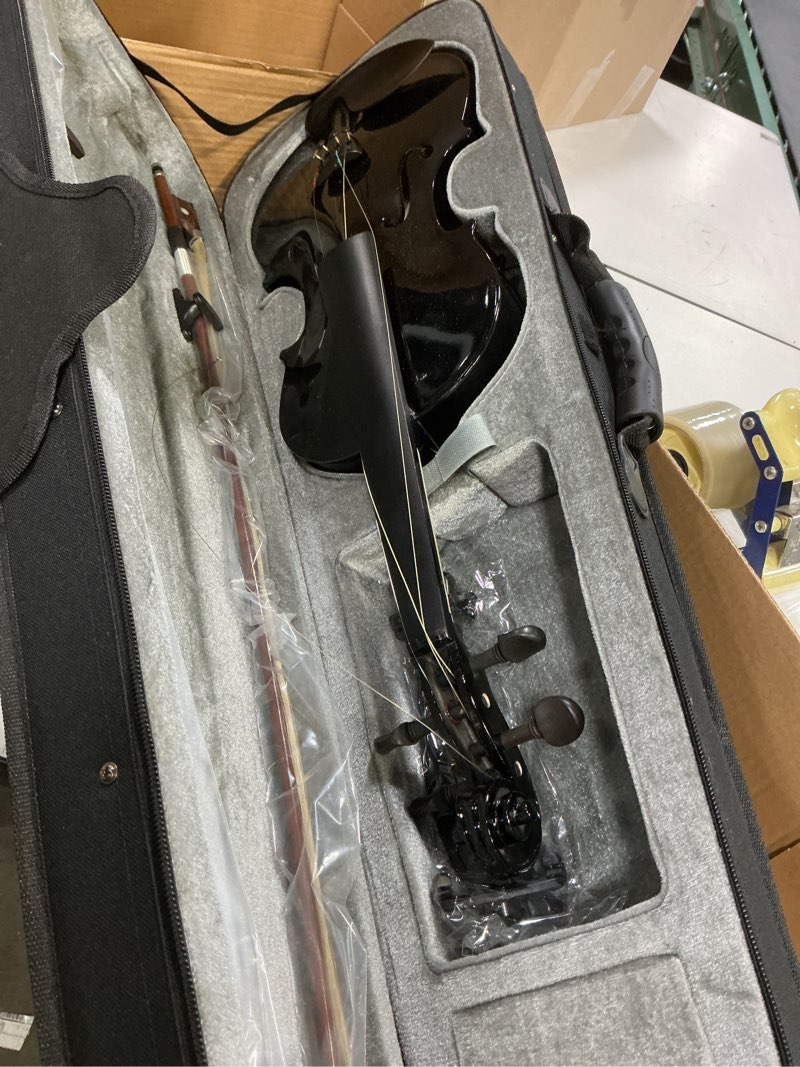 Condition photo showing As Is for Eastar 4/4 Violin Set Full Size Fiddle Solidwood for Adults with Hard Case, Shoulder Rest, Rosin, Tw