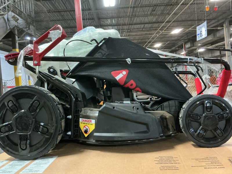 Condition photo showing As Is for aipower 21" self-propelled rwd walk behind mower with aero flow™ deck