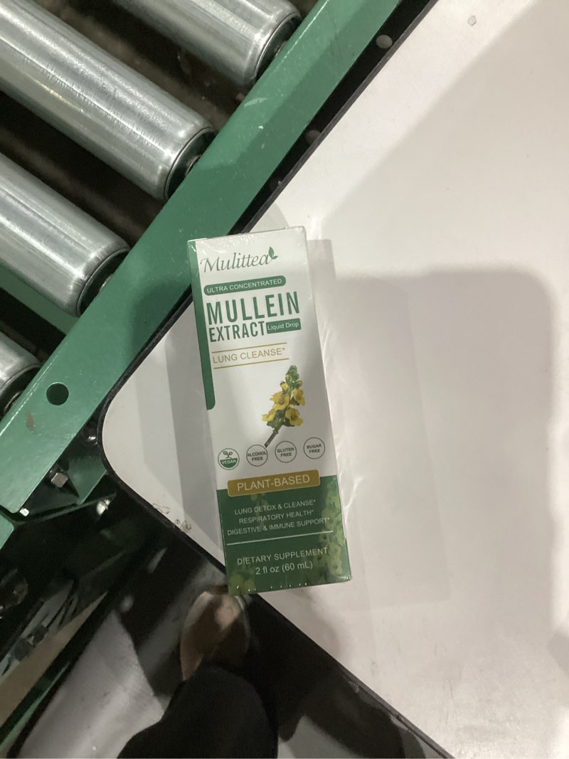 Condition photo showing New/Like New for Mullein Drops for Lungs & Lymphatic Drainage - Lung Cleanse & Detox- Vegan Mullein Leaf Extract Support Immune,Respiratory Digestive -9 Potent Herbal Supplement to Renew -As Liquid