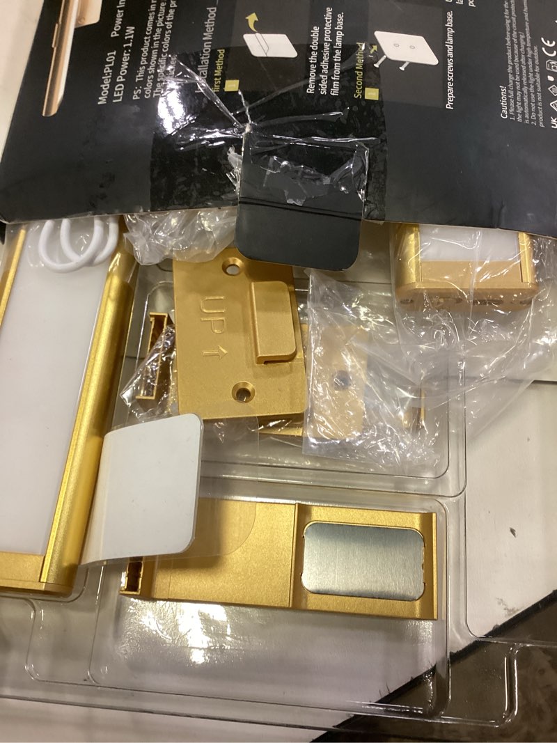 Condition photo showing Good Condition for ezvalo picture light for wall, rechargeable 2400mah battery lights wireless remote, 3 color & dimmable magnetic 8'' led lights display for painting, living room, gallery, bedroom, dashboard(gold-3p) gold 3pack-8in
