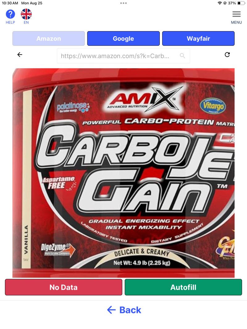 CarboJet Gain - 4.96 Pound - Vanilla Flavor BY 11/15/2025