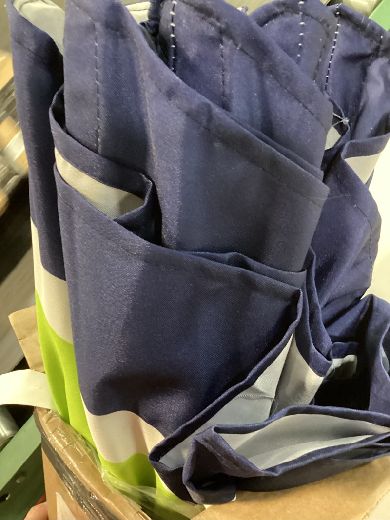 Condition photo showing Good Condition for jearey 9ft outdoor patio umbrella, bold blue & green stripe | outdoor table umbrellas with 8 sturdy, tilt & crank uv protection waterproof for garden, deck, backyard, pool 9 ft bold blue & green stripe
