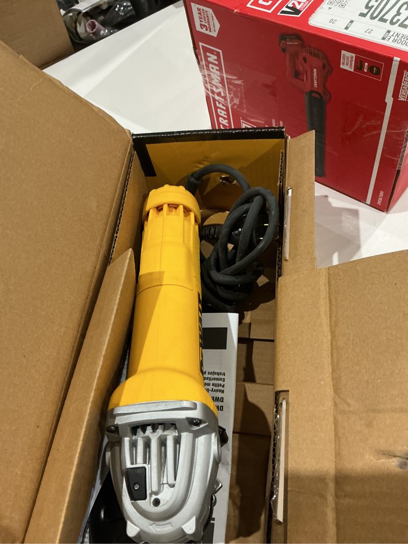 Condition photo showing As Is for dewalt 11 amp corded 4.5 in. small angle grinder