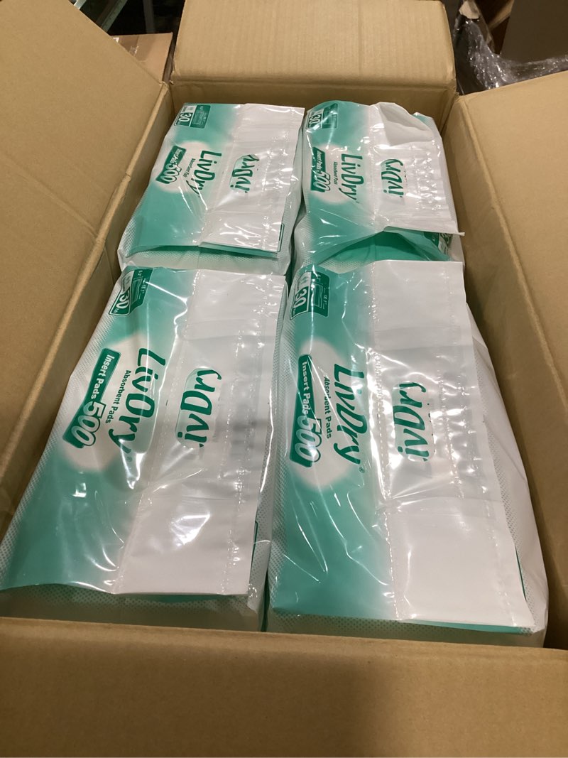 Condition photo showing New/Like New for LivDry Incontinence Pad Insert Long Length, Protection for Men and Women, Extra Absorbency with Odor Control (240 Count)