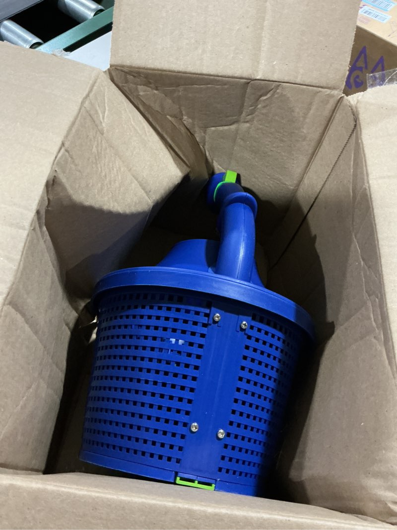 Condition photo showing As Is for debris z+ pool skimmer basket (b-9 size) – fits hayward sp1070, pentair bermuda, starite u-3 – dual-patent high velocity design, quick release handle, trap & lock debris tech