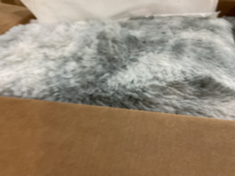 Condition photo showing Good Condition for Sour Lemon 8x10 Area Rugs for Bedroom, Living Room Fluffy Rugs, Large Area Rug Shag Shaggy Carpet Soft Plush Furry Bedside Rug, Machine Washable Area Rugs for Kids Girls Boys Home Decor Anti Slip Light Grey 8' x 10' (Rectangular)