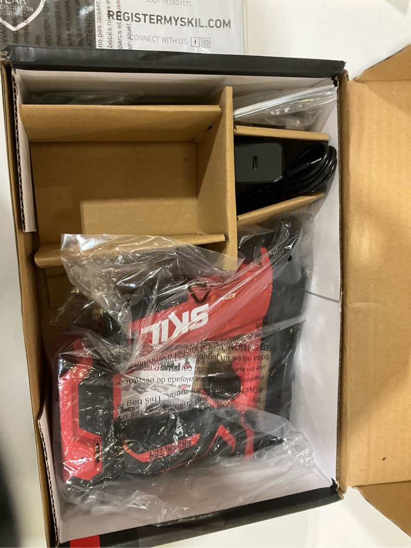Condition photo showing As Is for skil pwr core 12/20v 12-volt 1/4-in keyless brushless cordless drill ( no batteries include