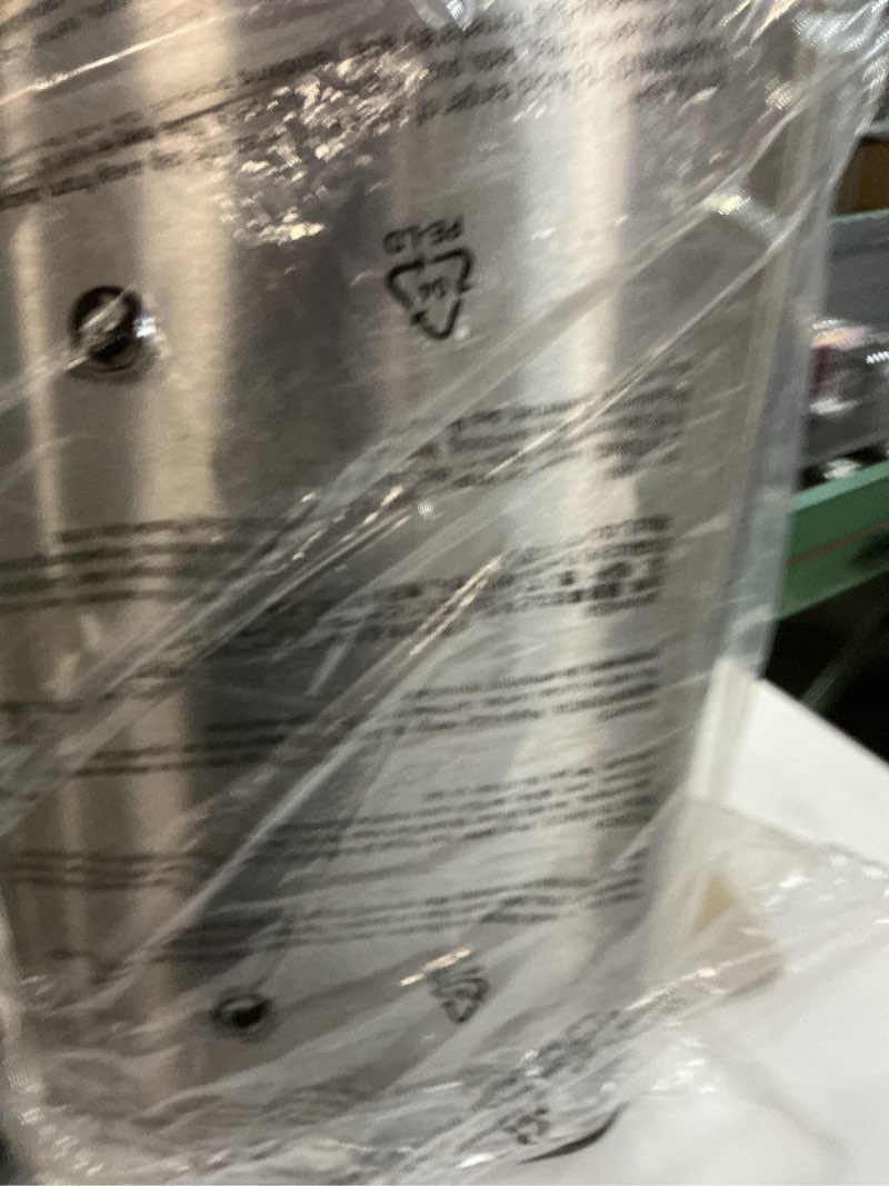 Condition photo showing Good Condition for (Incomplete missing lid). BestOffice | 13 Gallon Trash Can with Lid | Automatic Touchless Garbage Can | Odor Control | Modern Oval Design | Easy to Clean | Stainless Steel | Fits Any Kitchen, Bathroom, Office or Home Stainless Steel Stainless Steel