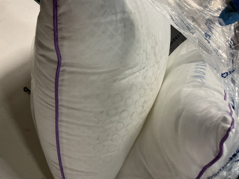 Condition photo showing As Is for jollyvogue pillows standard size set of 4, washable supportive full size bed pillows with super soft down alternative fill, luxury fluffy hotel quality for side, back and stomach sleepers 4 standard