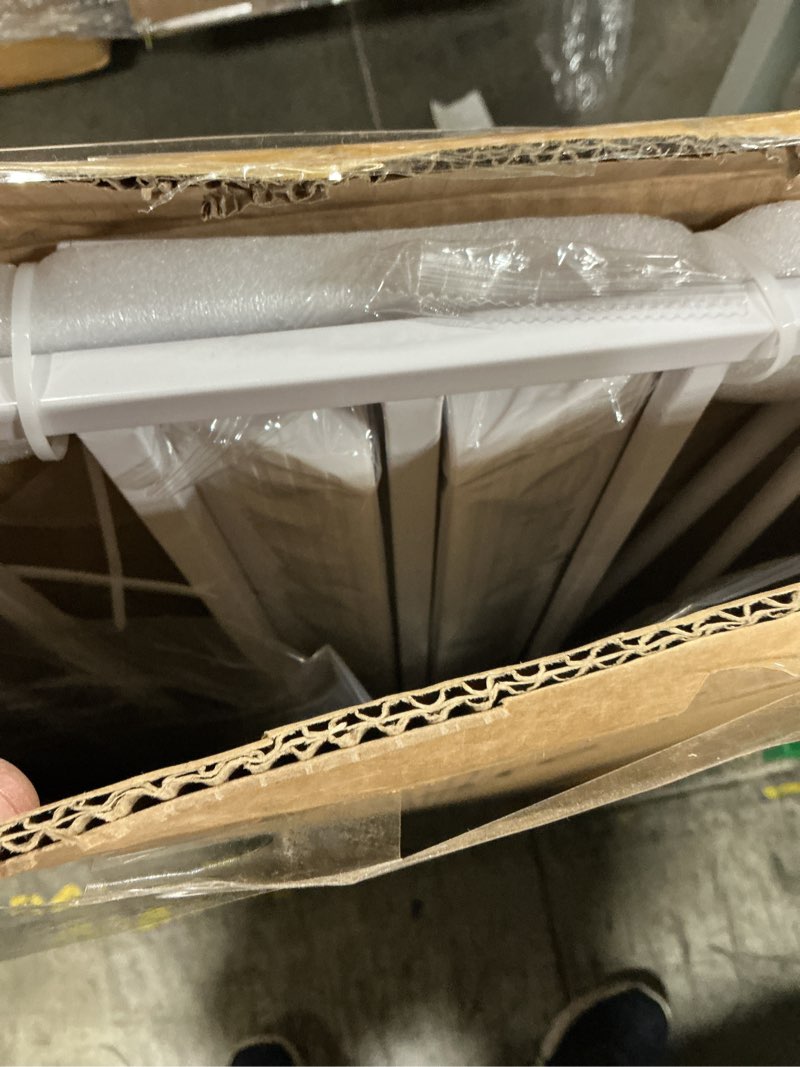 Condition photo showing New/Like New for shyujajie 37 inch tall baby gate with cat door, adjustable 29.55" and -40.55" wide auto close dog gate pressure mounted safety pet gate for stairs, doorway, house white 37*40.66"