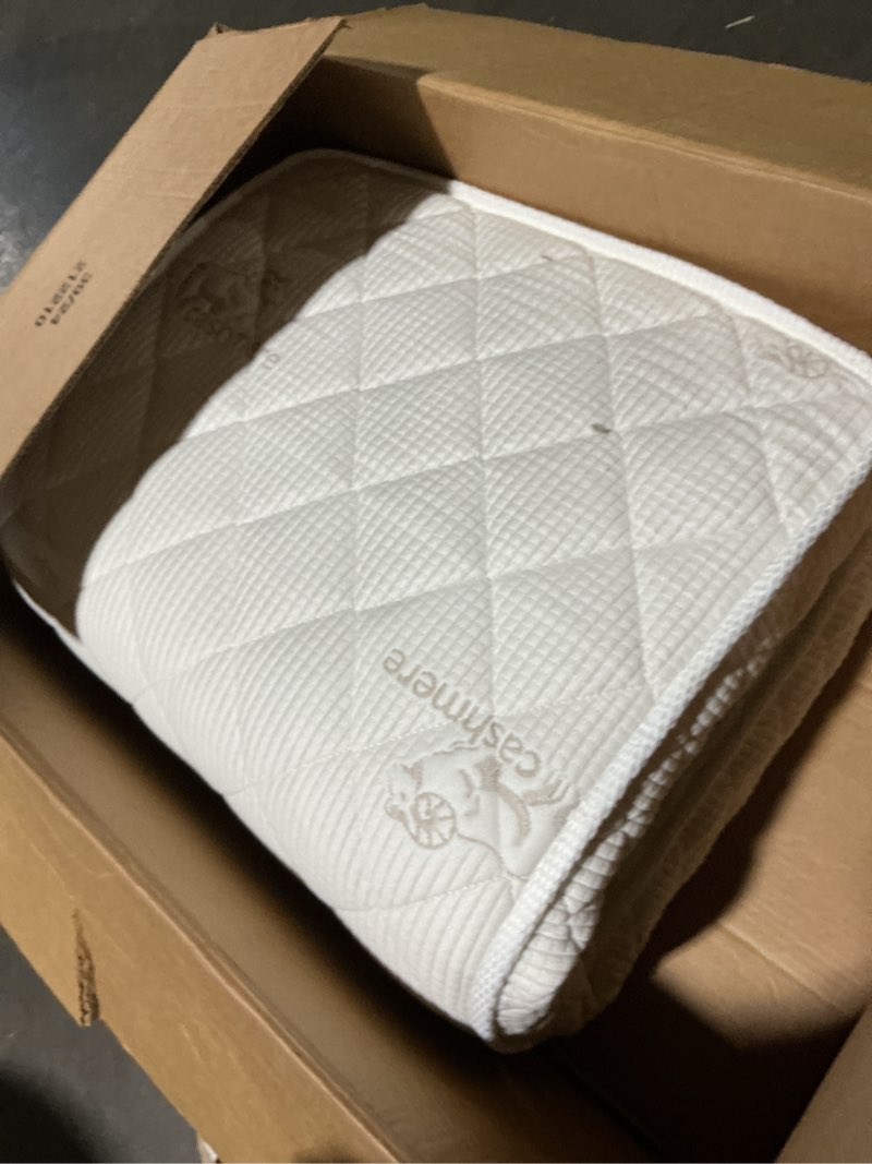 Condition photo showing Good Condition for letmxiu premium crib & toddler mattress,100% knitted fabric, premium fleece surface-hypoallergenic, 5" thick firm soft crib mattress, non-toxic - fits standard cribs & toddler beds