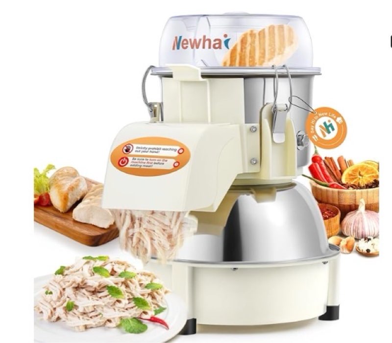 Newhai Electric Chicken Breast Shredder Twist Machine Automatic Meat Shredder Tool 240lb/h for Home Restaurant Use 180W 110V US for Cooked Meat Only