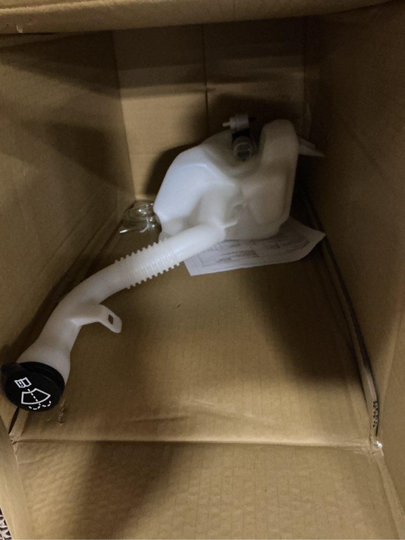 Condition photo showing Good Condition for a-premium windshield washer reservoir compatible with select chevrolet & gmc models - equinox, terrain, 2010-2015, with (cap/washer pump/hose/filler neck/bracket) - replace# 84064760pfm