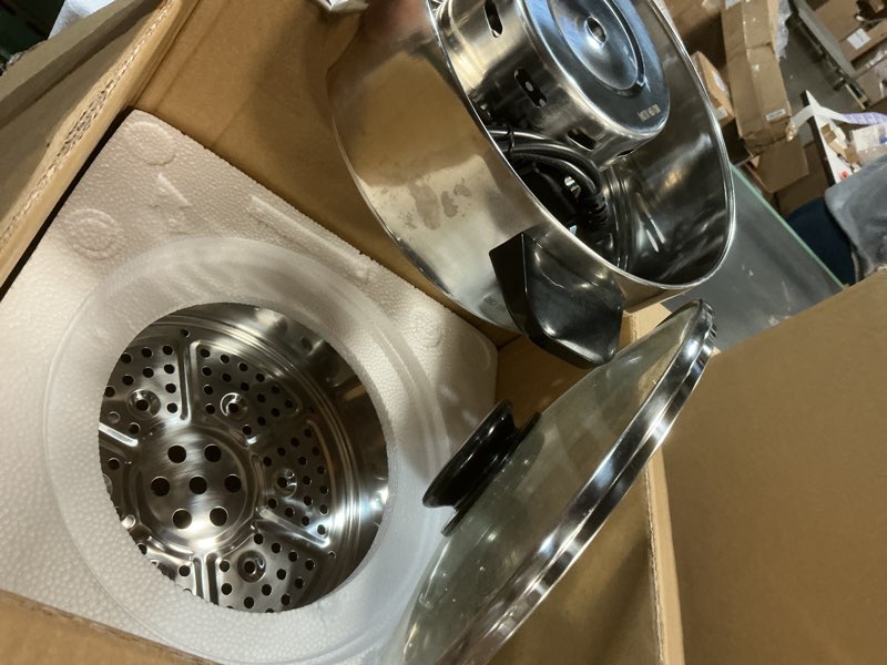 Condition photo showing Good Condition for Secura Electric Food Steamer, Vegetable Double Tiered Stackable Baskets with Timer 1200W Fast Heating Stainless Steel Digital Steamer 8.5 Quart