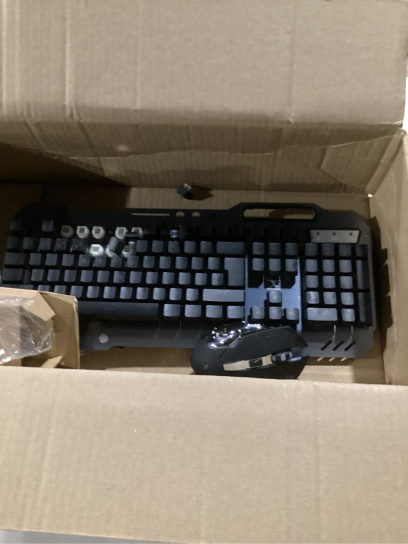 Condition photo showing As Is for KouRy Gaming Keyboard and Mouse Combo, Compact Keys Backlit Computer Keyboard with Gaming Mouse,USB Wired Set, PC Gamer Laptop Work (Color : Black)
