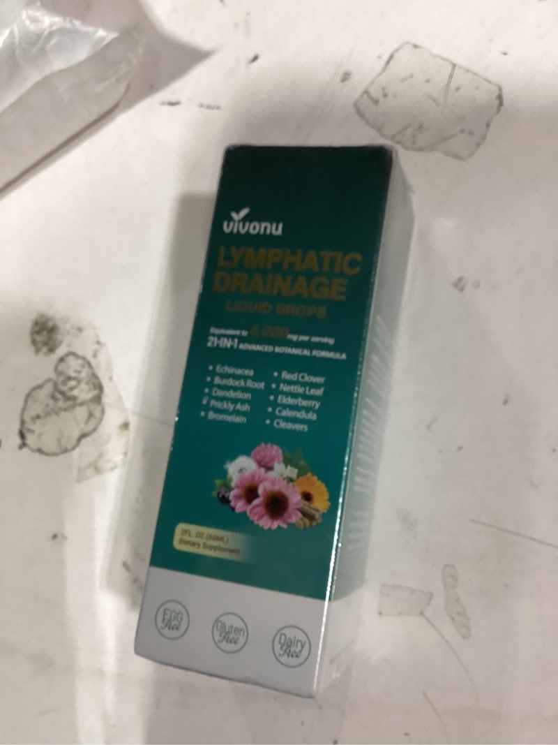 Condition photo showing New/Like New for 21-in-1 lymphatic drainage drops for liposomal, immune & lymph system support supplement for women & men with echinacea, dandelion, burdock, bromelain, calendula, turmeric & more, 2 fl oz 2 fl oz (pack of 1)