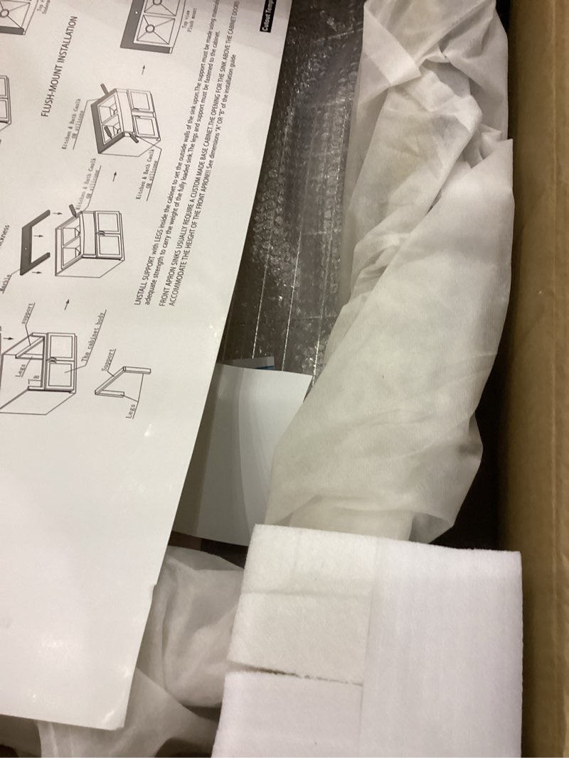 Condition photo showing Good Condition for Lordear Gold Farmhouse Sink 36 inch Kitchen Sink Apron Front 16 Gauge Matte Gold Stainless Steel Dee