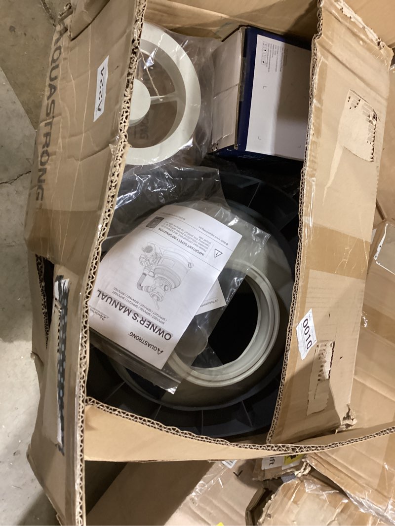 Condition photo showing As Is for aquastrong 14in sand filter pump for above ground pool with timer, 2/3 hp pool pumps above ground 3000 gph for pools up to 13000 gal, pool filter with 6-way valve, improved circulation and filtration 14in, up to 13000 gallons