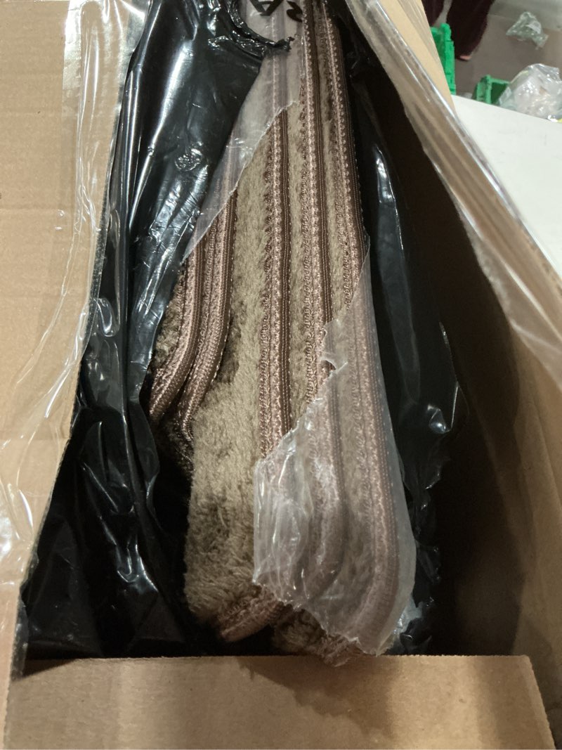 Condition photo showing Good Condition for PURE ERA Carpet Stair Treads Ultra Plush 9.5" X 30"Soft Bullnose Indoor Stair Protectors Pet-Friendly Non-Slip Skid Resistant Tape Free Washable Reusable(14 Pieces,Brown) Brown 14 Pieces with Bullnose