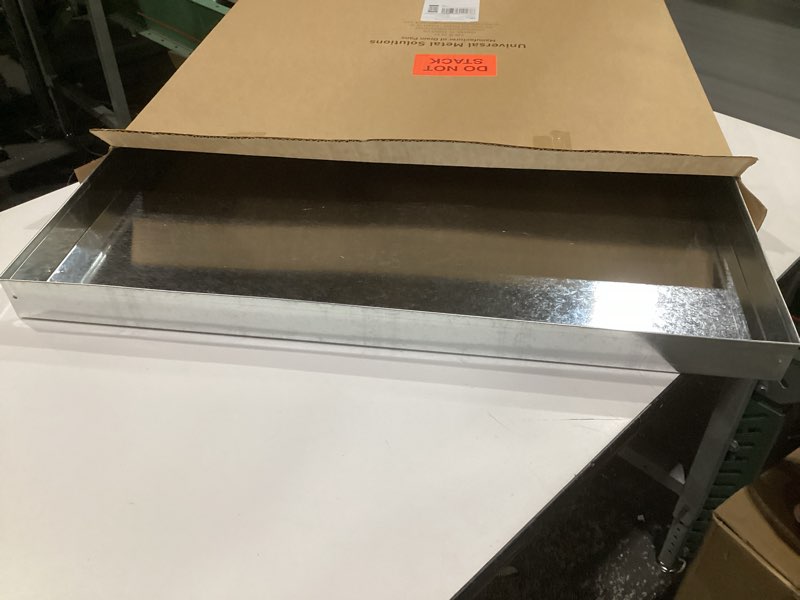 Condition photo showing Good Condition for 26ga galvanized drain pan without hole - rust-free made for electric water heater & air conditioning units protects floor from water damage, easy to install- 30" x 32" x 2" without hole 30" x 32" x 2"