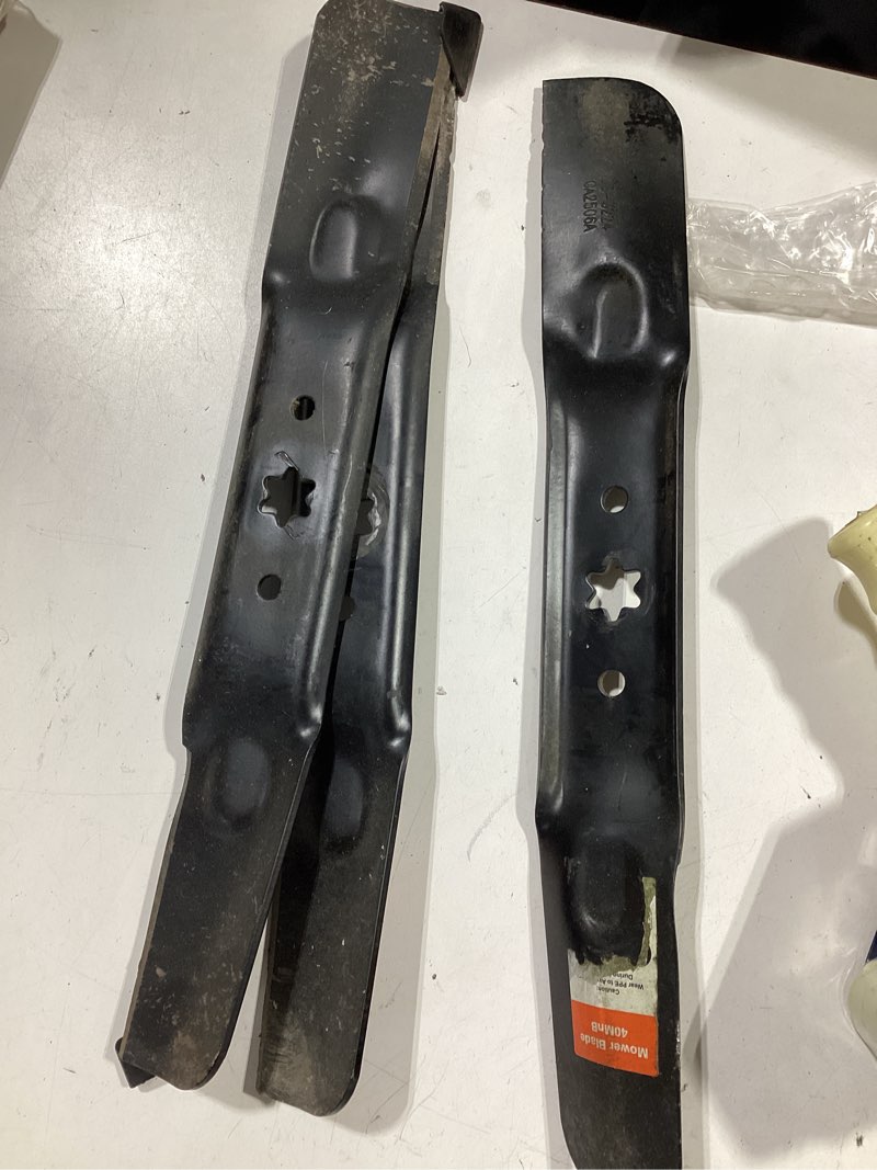 Condition photo showing As Is for hipa 3-pack 942-05056 high lift mower blades 6-point star set for cub cadet zt1 54 inch cutting deck lawn mower models ultima zt2-54 xt1-54 xt2-54 rzt54 rzt l54 s54 zero turn blades 942-05056-x