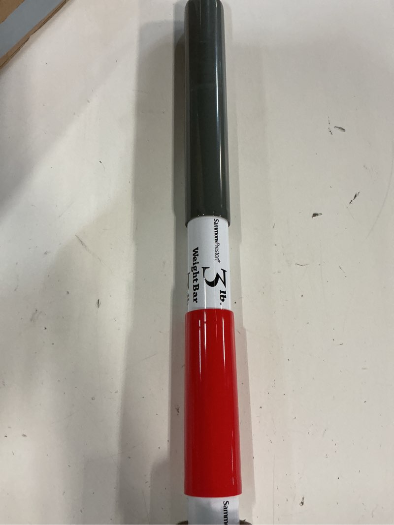 Condition photo showing Good Condition for sammons preston rehab weight bar, red, 3 pounds, weighted bar for exercise, color-coded bars with grip, physical therapy equipment for home & clinical use, 30" compact design red - 3 pounds