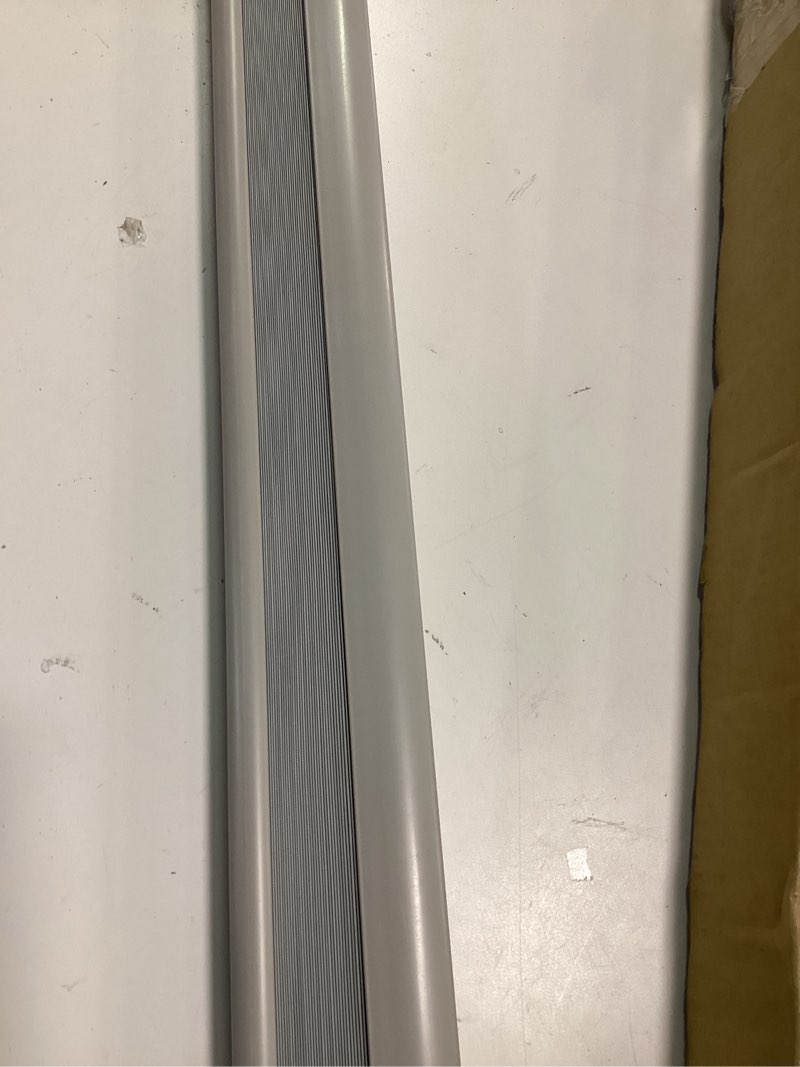 Condition photo showing As Is for CALYX INTERIORS Pleated Fabric Window Shade, Light Filtering, Cordless, 30" W x 48" H, Gray 30"W x 48"H Grey