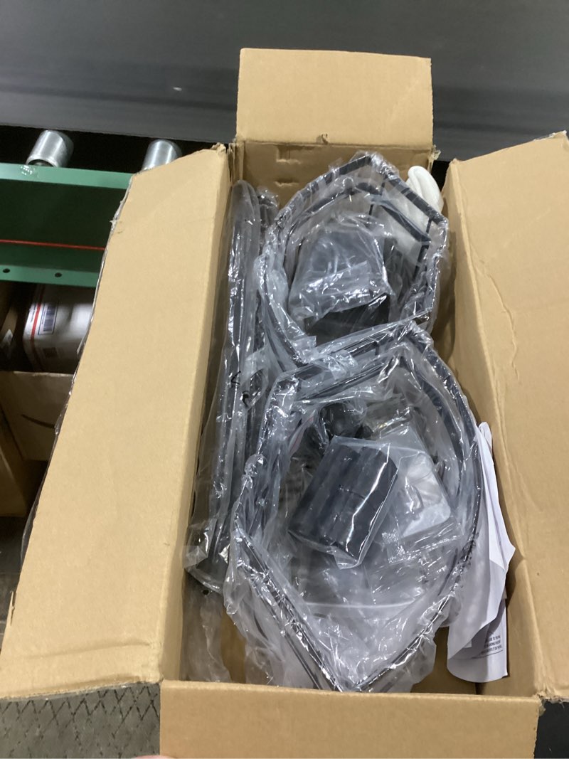 Condition photo showing New/Like New for shower pole caddy corner, 4-tier adjustable shower shelves with soap holder & hooks, standing shower caddy corner for renters/family, self-adhesive or drill mount 30-75 inch, black