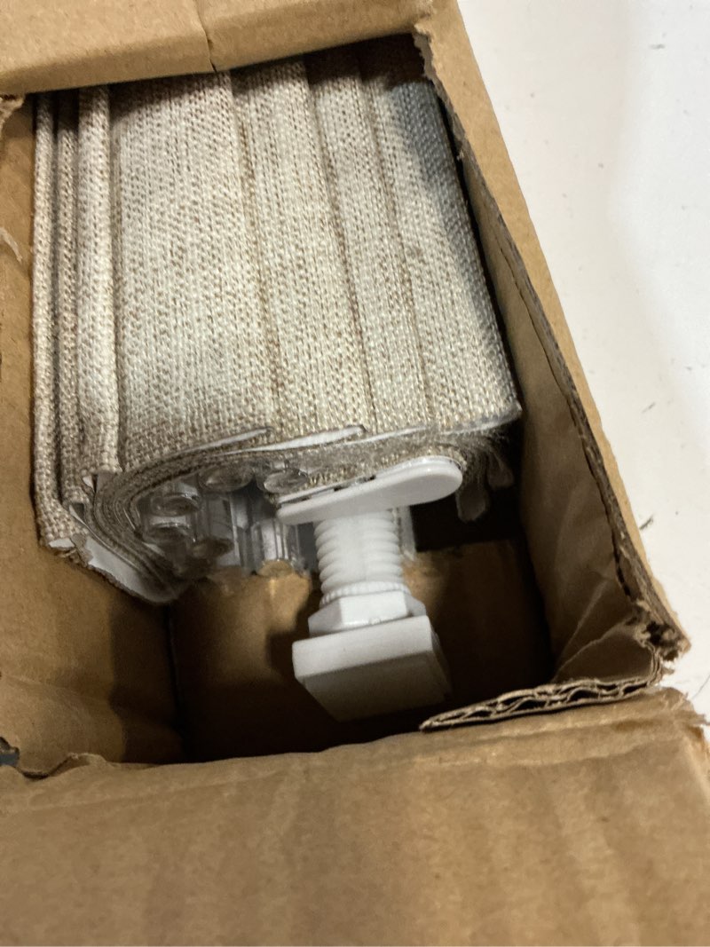 Condition photo showing Good Condition for lazblinds no tools no drill cordless roman shades for windows, blackout thermal insulated uv blocking window blinds, lightweight fabric blinds for indoor windows, 34" w x 60" h, blackout - beige beige 34" w × 60" h