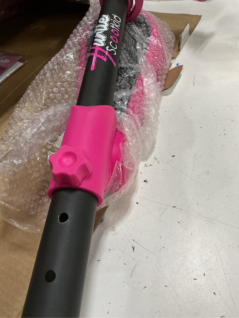 Condition photo showing Good Condition for hurtle 3-wheeled scooter for kids - wheel led lights, adjustable lean-to-steer handlebar, and foldable seat - sit or stand ride with brake for boys and girls ages 1-14 years old pink