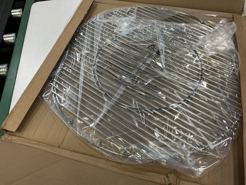 Condition photo showing New/Like New for only fire stainless steel grill grate, gourmet bbq system replaced double-side hinged cooking grate for weber 22" charcoal kettle grills